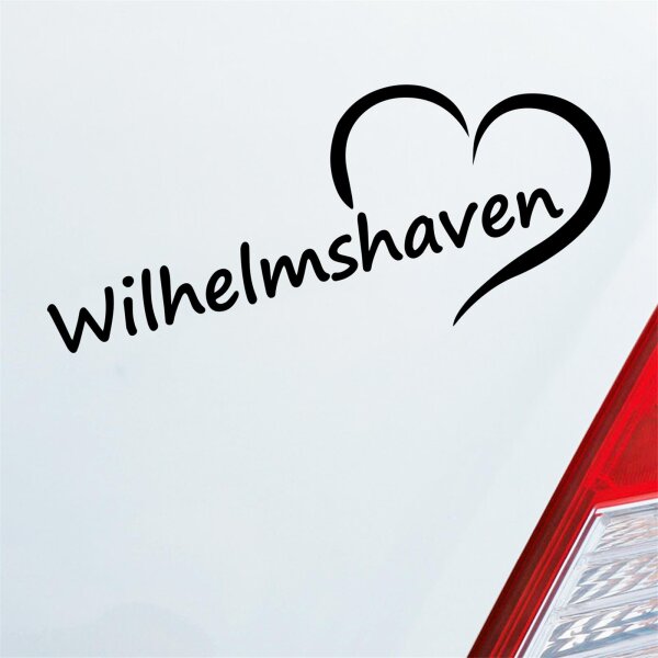 Auto Aufkleber Wilhelmshaven Herz Stadt City Liebe Love 19x8 cm