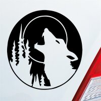 Wolf Heulen Tuning Tier Animal Werfolf Auto Aufkleber Sticker Heckscheibenaufkleber