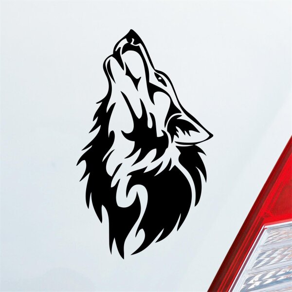 Wolf Wölfe Hund Heulen Wulf Tier Animal Motorrad Auto Aufkleber Sticker Heckscheibenaufkleber
