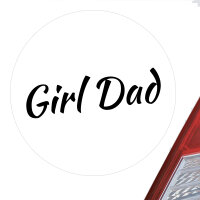 Aufkleber Girl Dad Schriftzug Sticker 10cm