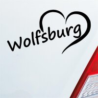 Auto Aufkleber Wolfsburg Herz Stadt City Liebe Love Heart...