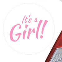 Aufkleber It`s a Girl! Schriftzug Sticker 10cm