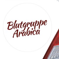 Aufkleber Blutgruppe Arabica Schriftzug Sticker 10cm