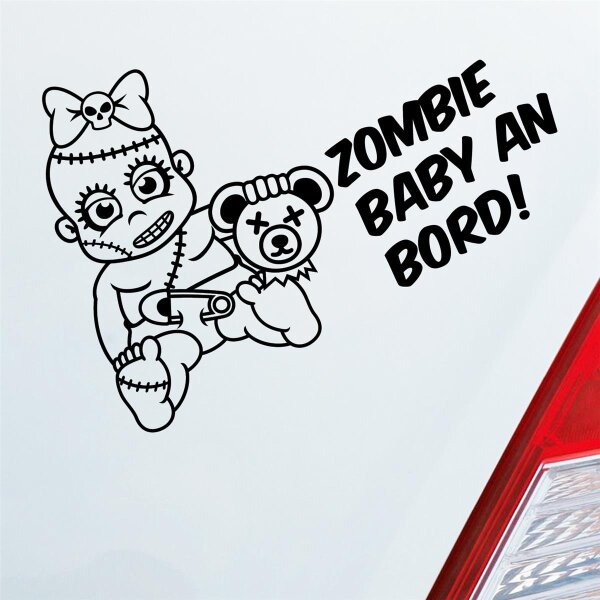Auto Aufkleber Zombie Baby an Bord on Tour