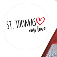 Aufkleber St. Thomas my love Sticker 10cm