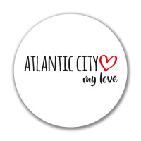 Aufkleber Atlantic City my love Sticker 10cm