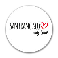 Aufkleber San Francisco my love Sticker 10cm