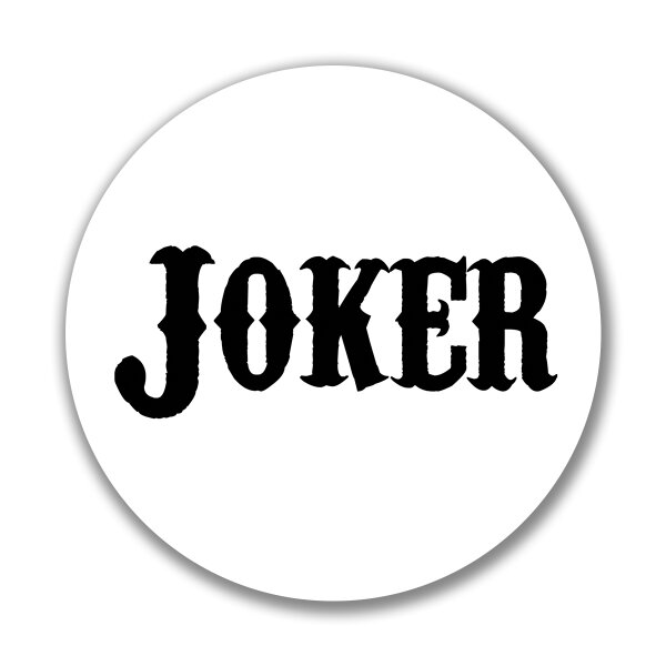 Huuraa Aufkleber Joker Schriftzug Sticker 10cm mit Motiv für alle