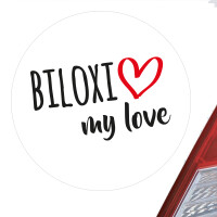 Aufkleber Biloxi my love Sticker 10cm