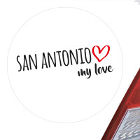 Aufkleber San Antonio my love Sticker 10cm