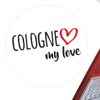Aufkleber Cologne my love Sticker 10cm