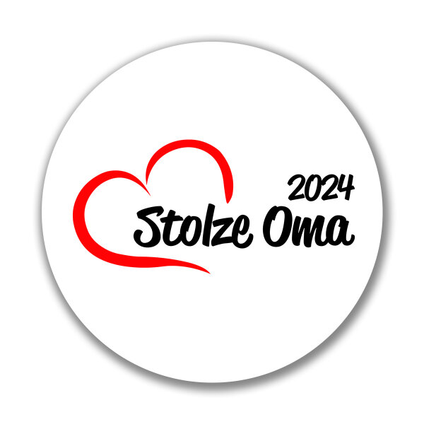 Aufkleber Stolze Oma 2024 Herz Sticker 10cm