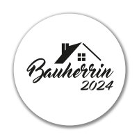 Aufkleber Bauherrin 2024 Haus Sticker 10cm