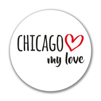 Aufkleber Chicago my love Sticker 10cm
