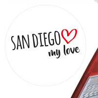 Aufkleber San Diego my love Sticker 10cm