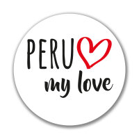 Aufkleber Peru my love Sticker 10cm
