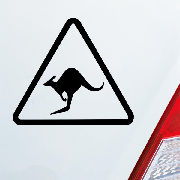 Kängaru Kangaroo Roo Achtung Australien Auto Aufkleber Sticker Heckscheibenaufkleber