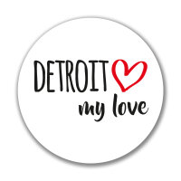 Aufkleber Detroit my love Sticker 10cm