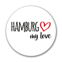 Aufkleber Hamburg my love Sticker 10cm