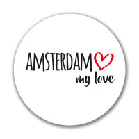 Aufkleber Amsterdam my love Sticker 10cm