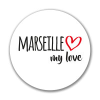 Aufkleber Marseille my love Sticker 10cm