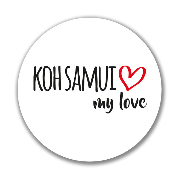 Aufkleber Koh Samui my love Sticker 10cm