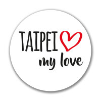 Aufkleber Taipei my love Sticker 10cm