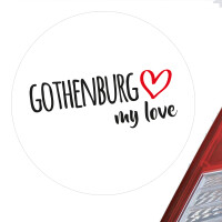 Aufkleber Gothenburg my love Sticker 10cm