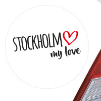 Aufkleber Stockholm my love Sticker 10cm
