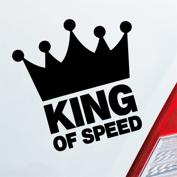 King of Speed Racing Race Tuning Krone Auto Aufkleber Sticker Heckscheibenaufkleber