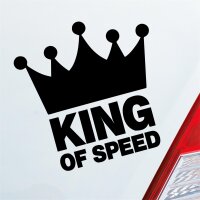 King of Speed Racing Race Tuning Krone Auto Aufkleber Sticker Heckscheibenaufkleber