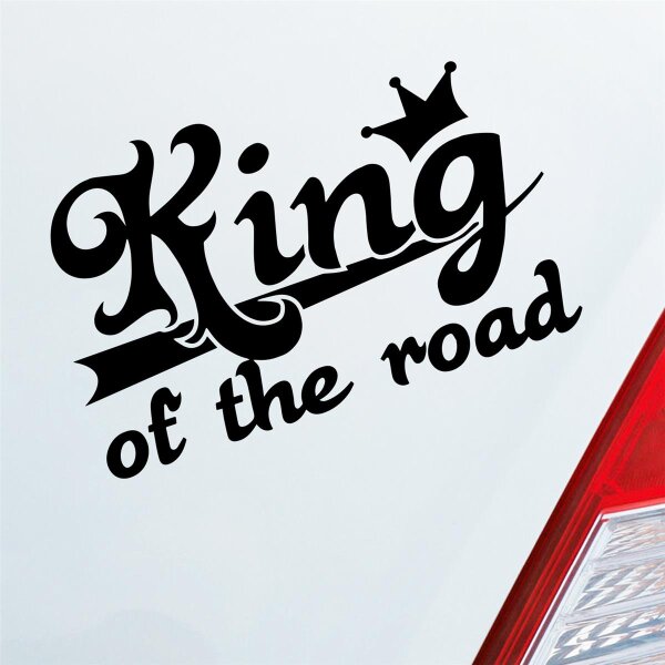 King of the Road König Tuning Auto Aufkleber Sticker Heckscheibenaufkleber