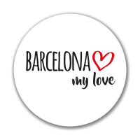 Aufkleber Barcelona my love Sticker 10cm