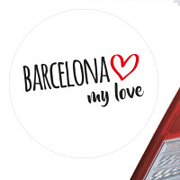Aufkleber Barcelona my love Sticker 10cm