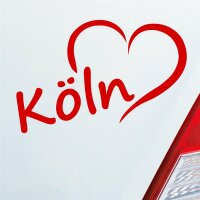 Auto Aufkleber Köln Herz Stadt City Liebe Stadt...