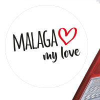 Aufkleber Malaga my love Sticker 10cm