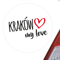 Aufkleber Kraków my love Sticker 10cm