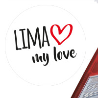 Aufkleber Lima my love Sticker 10cm
