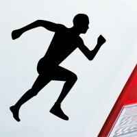 Läufer Marathon Sprinten Jogger Run Laufen Auto Aufkleber Sticker Heckscheibenaufkleber