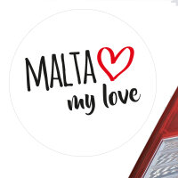 Aufkleber Malta my love Sticker 10cm