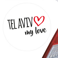 Aufkleber Tel Aviv my love Sticker 10cm