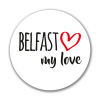 Aufkleber Belfast my love Sticker 10cm