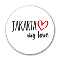 Aufkleber Jakarta my love Sticker 10cm