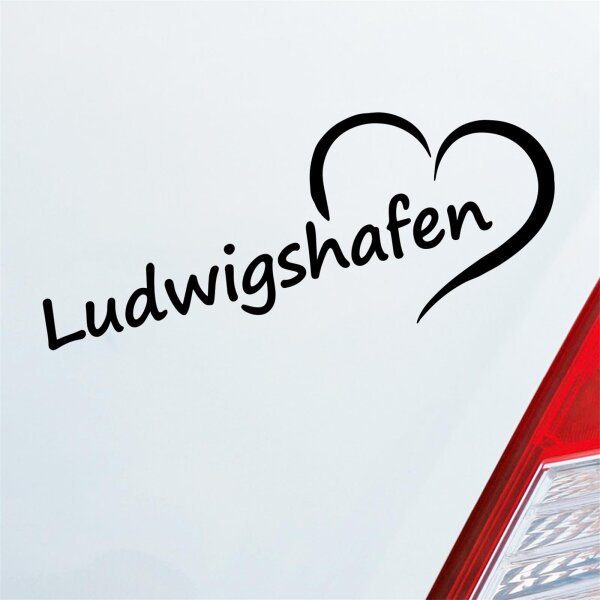 Auto Aufkleber Ludwigshafen Herz Stadt City Love Liebe 20x8 cm