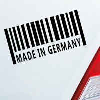 Made in Germany Barcode Strichcode GER Auto Aufkleber Sticker Heckscheibenaufkleber