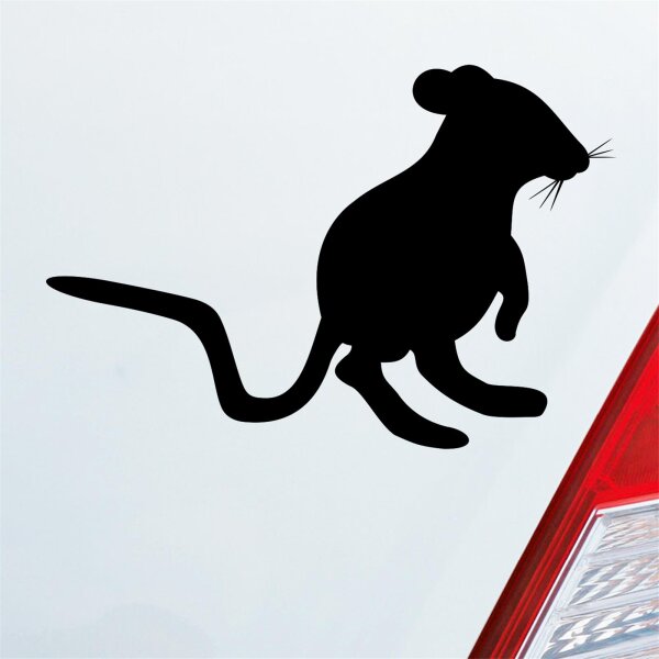 Auto Aufkleber Maus Mäuschen Mouse süß Fun Tier Nager Ratte 14,5x10 cm