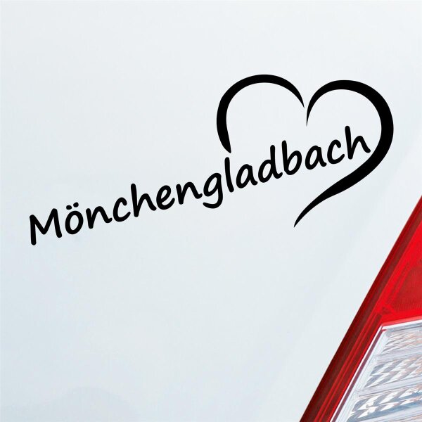 Auto Aufkleber Mönchengladbach Herz Stadt City Liebe Love 19,5x8 cm