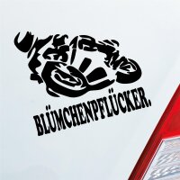 Motorrad Blümchenpflücker Moped Bike Mopped JDM Auto Aufkleber Sticker Heckscheibenaufkleber