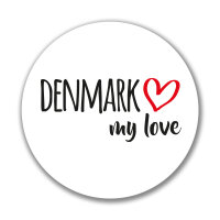 Aufkleber Denmark my love Sticker 10cm