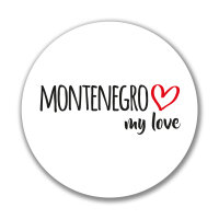 Aufkleber Montenegro my love Sticker 10cm